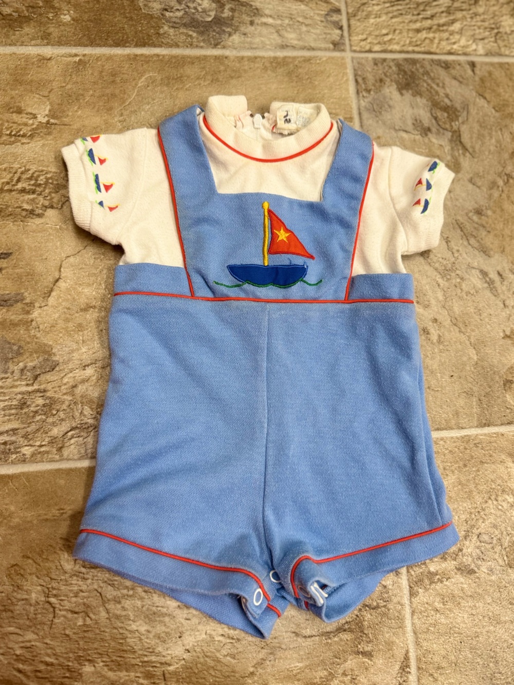 Vintage Nautical Sail Boat Jumper